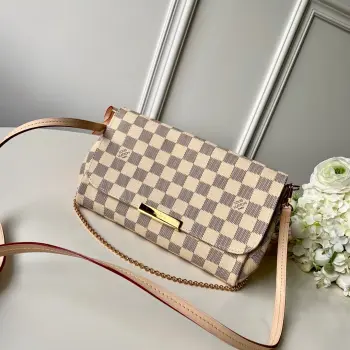 顶级原单 FAVORITE N41275以Monogram 帆布制成可手拿 肩背两用 配有可拆卸式肩带和金属链条 平日携带 典雅高贵 尺寸28x17x4cm 