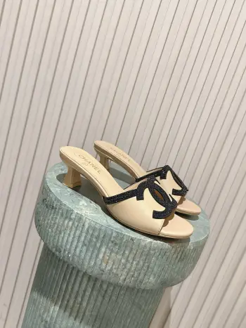 经典水钻拼色凉拖经典双C扣一字凉拖 女士凉拖鞋