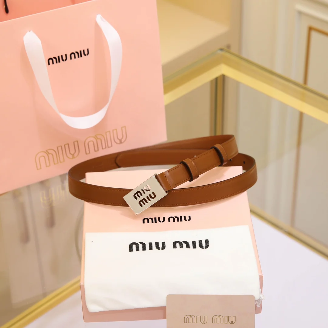 MIU MIU Metal logo buckle belt Women s belt - Detail view 2