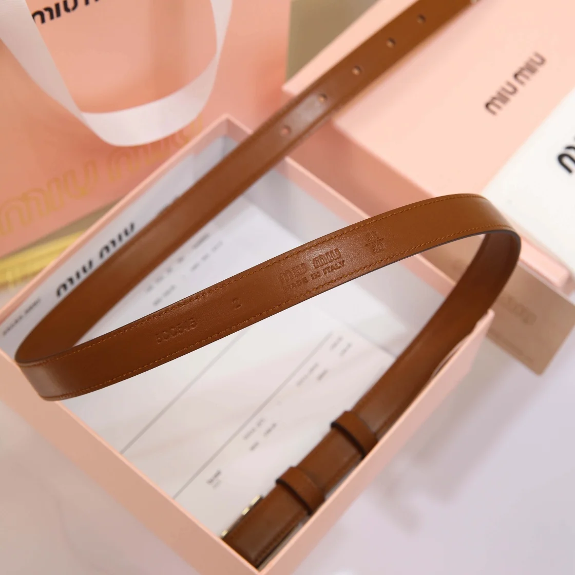 MIU MIU Metal logo buckle belt Women s belt - Detail view 6