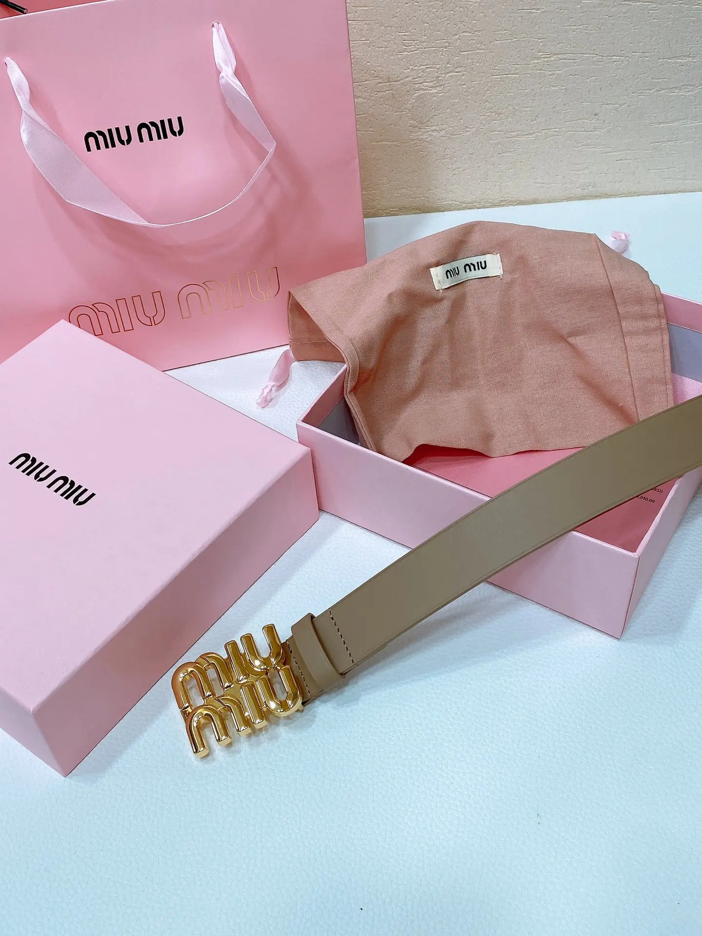 MIU MIU Metal logo buckle belt Women s belt - Detail view 3