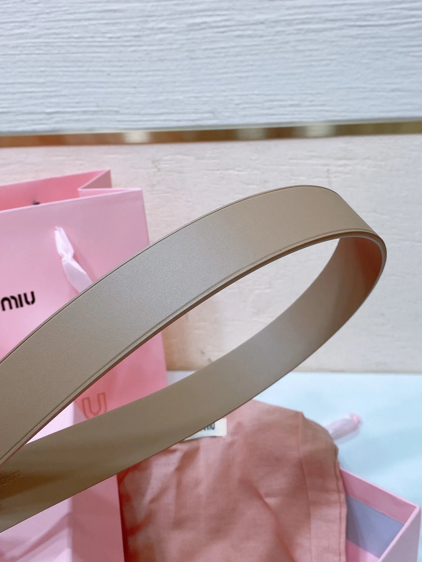 MIU MIU Metal logo buckle belt Women s belt - Detail view 6