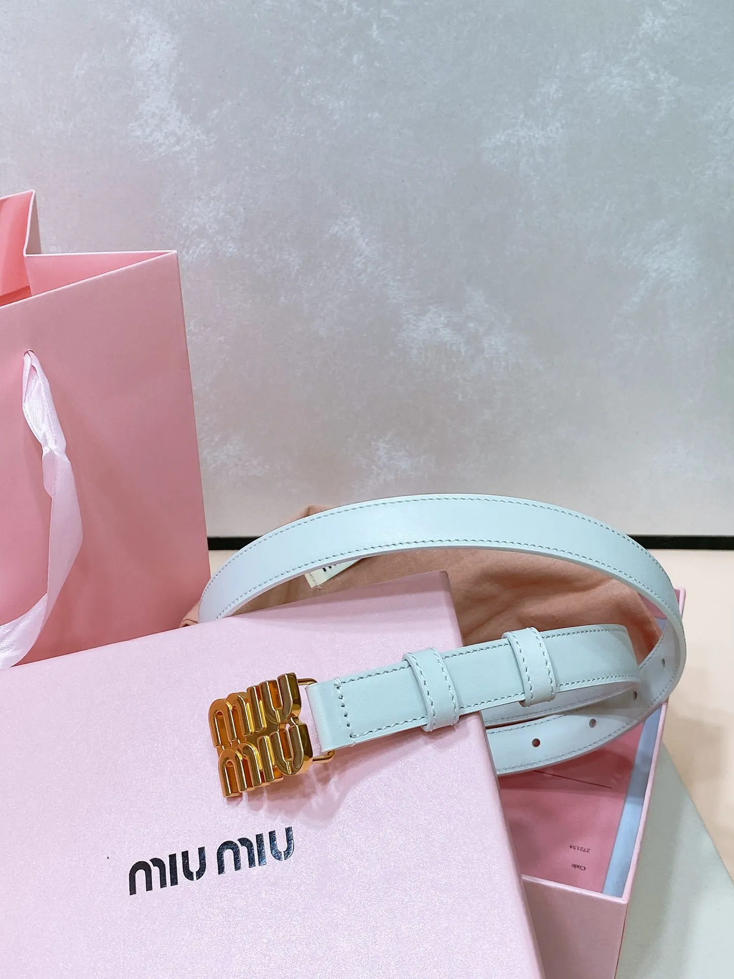 MIU MIU Metal logo buckle belt Women s belt - Detail view 2