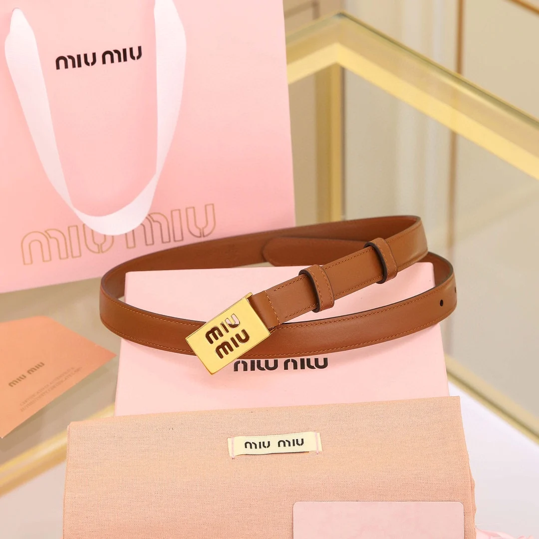 MIU MIU Metal logo buckle belt Women s belt - Detail view 4