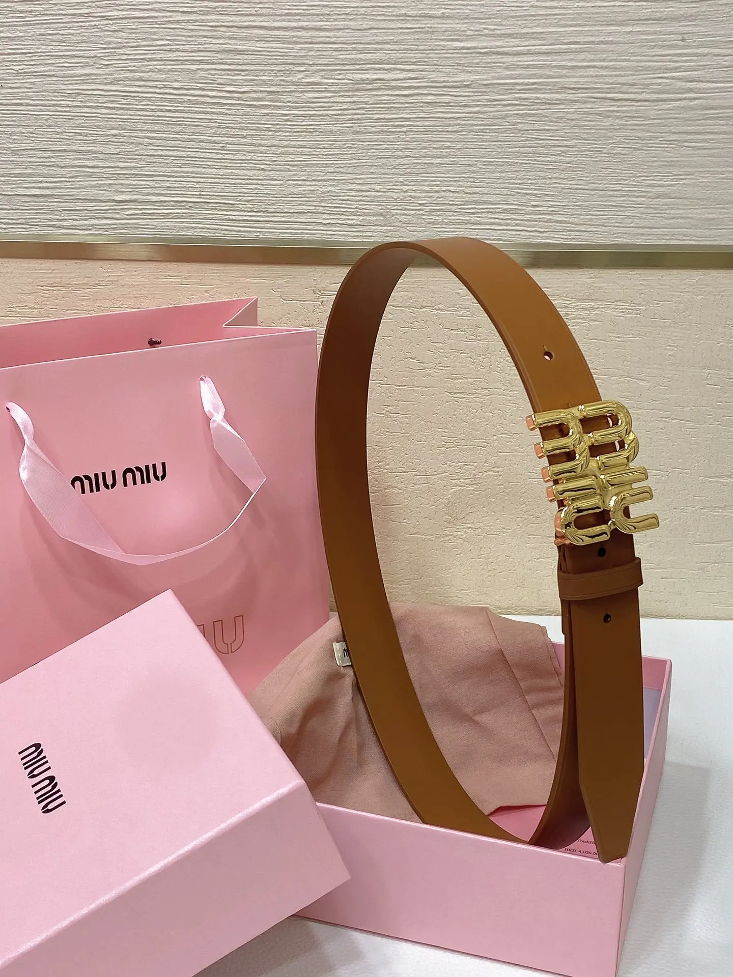 MIU MIU Metal logo buckle belt Women s belt - Detail view 1