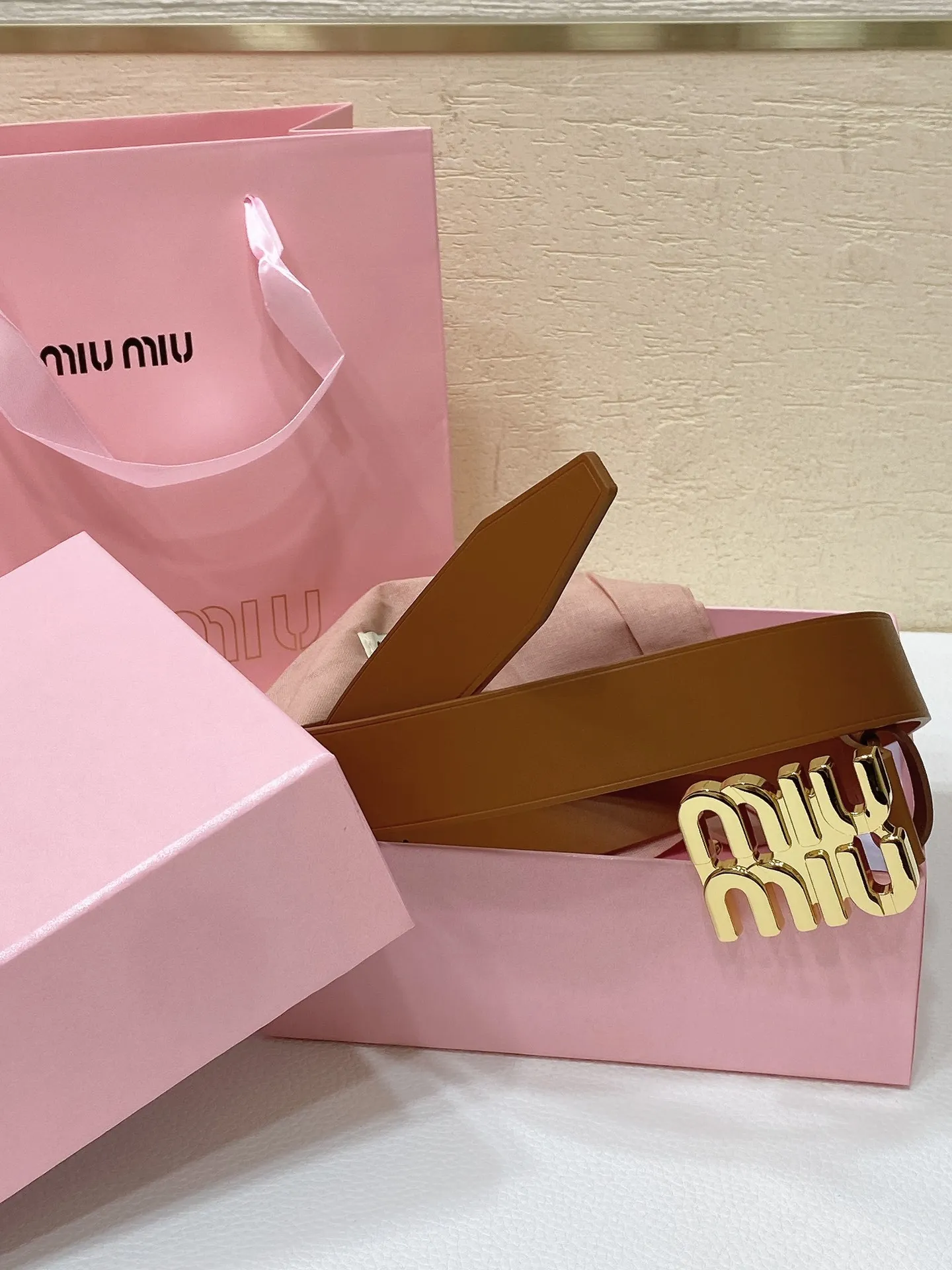 MIU MIU Metal logo buckle belt Women s belt - Detail view 2