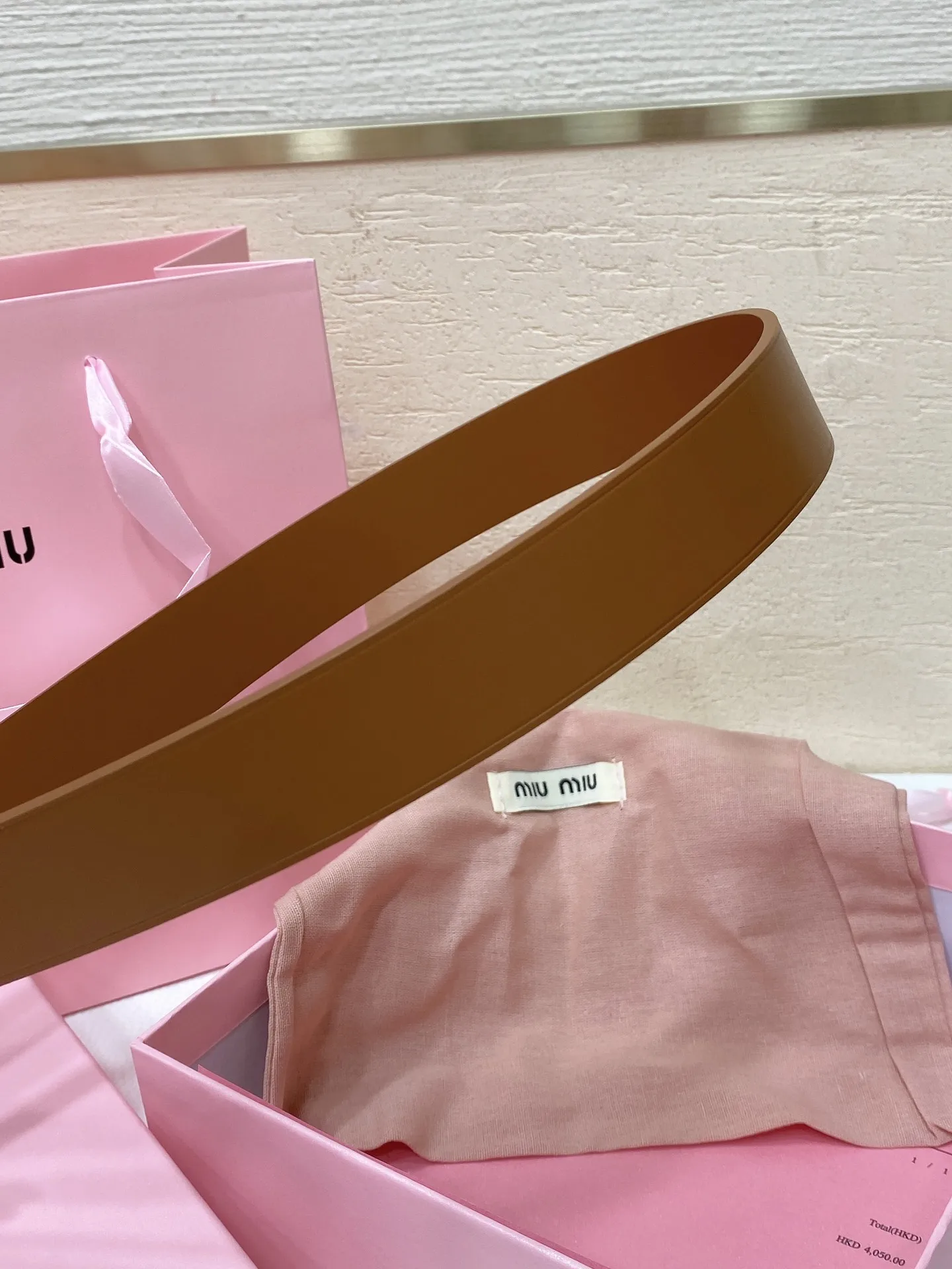 MIU MIU Metal logo buckle belt Women s belt - Detail view 4