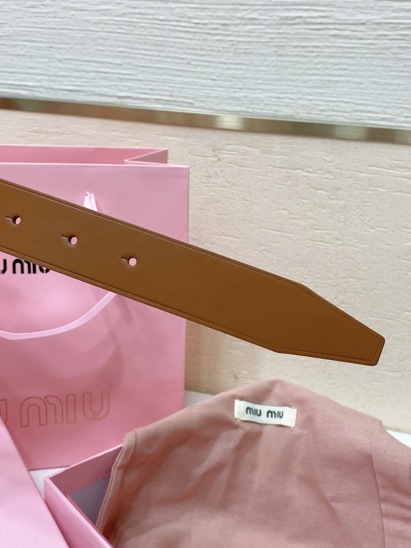 MIU MIU Metal logo buckle belt Women s belt - Detail view 5