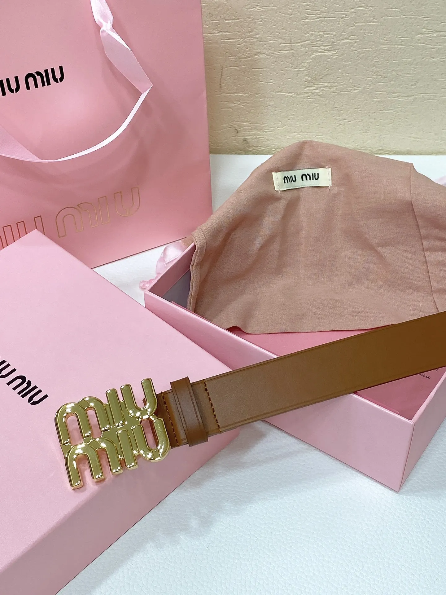 MIU MIU Metal logo buckle belt Women s belt - Detail view 6