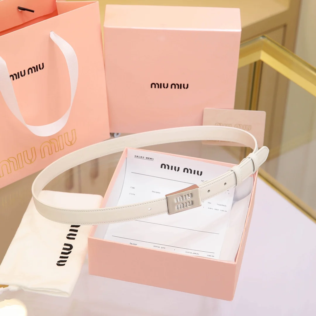 MIU MIU Metal logo buckle belt Women s belt - Detail view 2