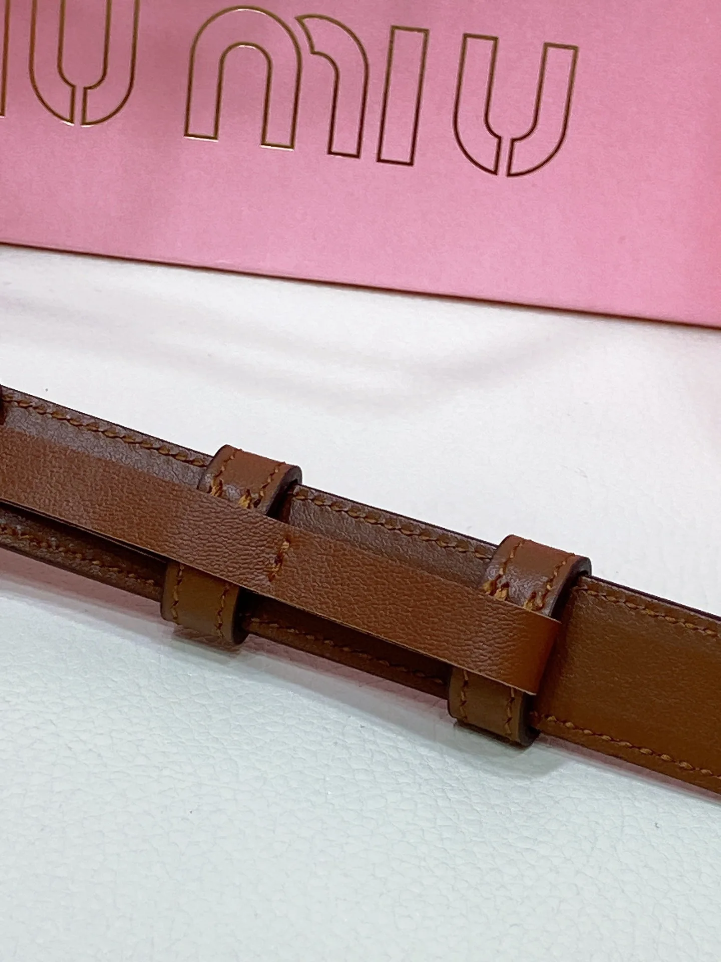 MIU MIU Metal logo buckle belt Women s belt - Detail view 4