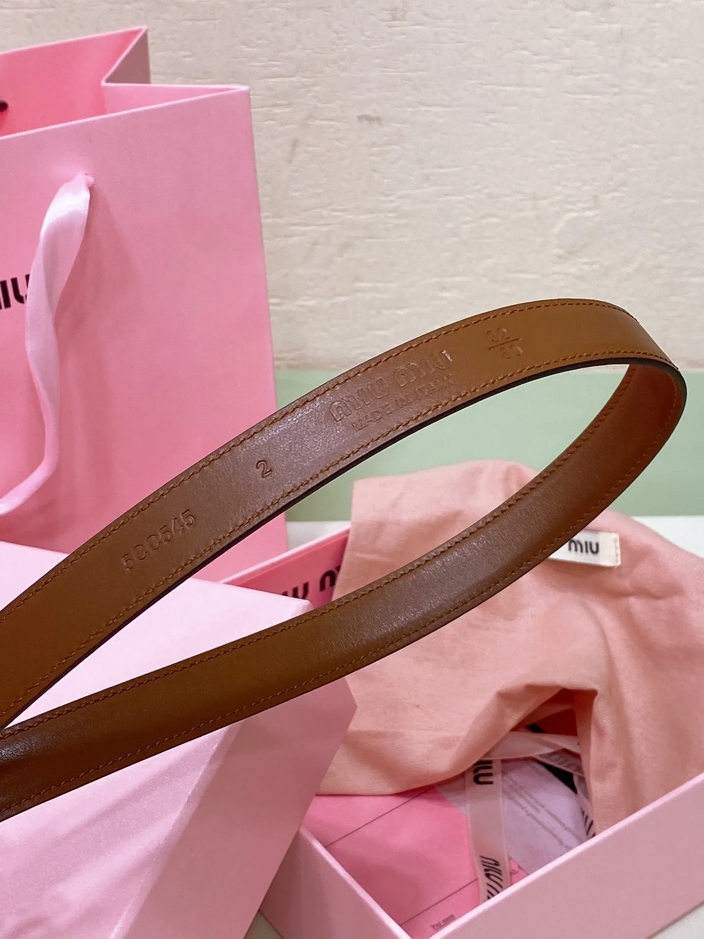 MIU MIU Metal logo buckle belt Women s belt - Detail view 5
