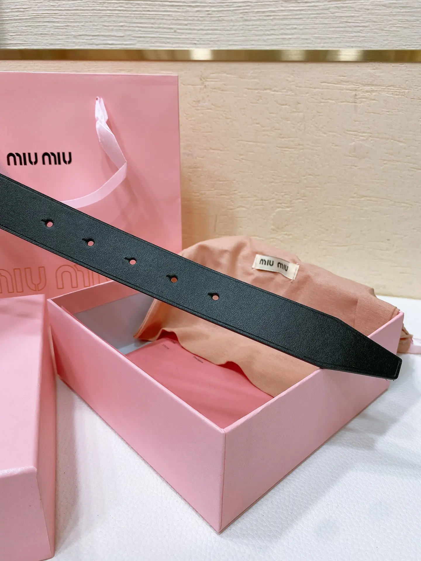 MIU MIU Metal logo buckle belt Women s belt - Detail view 6