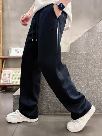 铜氨丝莫代尔空气层春夏休闲裤子