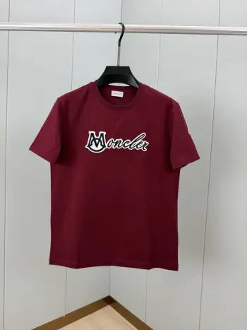 春夏新品立体浮雕刺绣工艺连笔字母logo短袖T恤