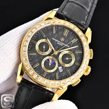 太阳出品出品 白壳 VC 江诗丹顿 R75 -Vacheron Constantin 升级版传袭系列 多功能设计顶级品质 重要提示  升级版改进 壳身比旧版本更薄 玻璃升级耐磨抗摔 比旧版本更平整美观 内罩更新成钢鑫制内罩 手表质感 手感 显得更完美 18k品质炉内真空电镀  太阳出品精致推荐男士多功能机械腕表