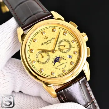 太阳出品出品 百达翡丽 PP R75 复杂功能计时系列上市 Patek Philippe 贵族的艺术品 独家字面加高档内影logo 搭配进口9100多功能机芯 0返修 功能 24小时,星期 星辰 月份 进口316精钢 采用18k品质炉内真空电镀 搭配意大利进口小牛皮 原装折叠扣 尺寸42mm  耐磨防刮蓝宝石玻璃 超强防水50米 简约而不简单 你永远无法拥有一块百达翡丽 你只是在替你的后代保管他 太阳出品精致推荐男士多功能机械腕表
