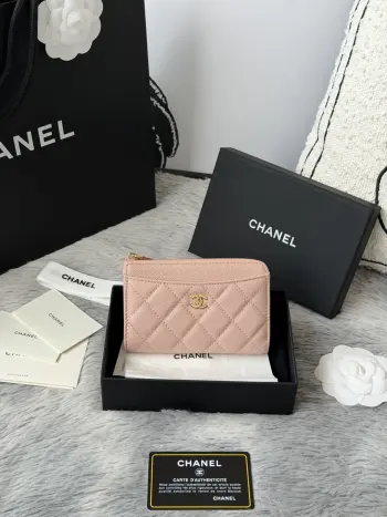 chanel-鱼子酱牛皮可放零 信用卡 硬币 7字型单拉卡包 原单品质 款号 A3179 颜色如图尺寸12*7.5*2.5cm 鱼子酱进口牛皮
