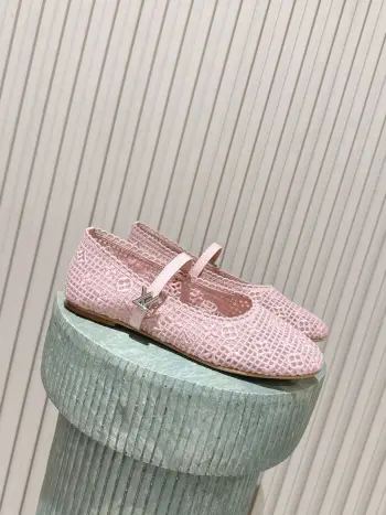 New Arrivals Horizontal Strap Mary Jane Mesh Rhinestone Round Toe Flats Women s Flats