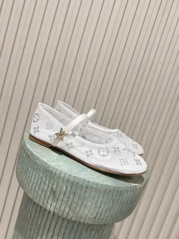 New Arrivals: Horizontal Strap Mary Jane Mesh Rhinestone Round Toe Flats for Women