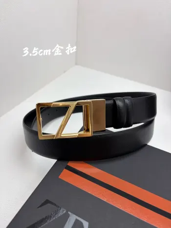 杰尼亚Zegna男士腰带- 宽度35MM 316精品扣 精工打造 进口小牛皮 独特设计工艺 手感柔软 可以裁剪