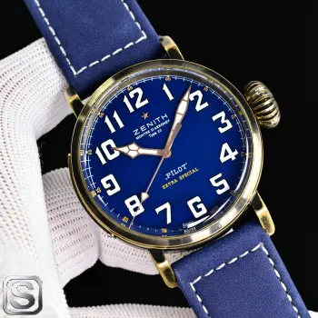 太阳出品出品 白壳 推出 ZENITH 真力时 AF9 飞行员系列表盘简洁美观 蛇形指针 蓝宝石玻璃 表壳打磨超赞 特别是菱角打磨都很到位 大飞迷一定不可错过此款 机芯采用进口9015改EIite679 走时精准稳定零故障表经45x14.25 原装开模同步钛金属表扣及底盖太阳出品精致推荐男士机械腕表 立即抢购