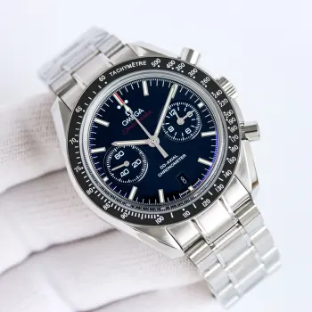 asJ出品 TVS  TVS 欧米茄 OMEGA OB2 超霸系列同轴计时腕表 型号 311.30.44.51.01.002TVS自主研发9300型至臻天文台双T机芯 3点盘为 12小时 和 60分钟 累积计时盘 所有功能及外观与原版一致 TVS匠心之作振频 28800每小时振荡次数动力储存 60小时精钢表壳表带 弧拱形双面防反光抗磨损玻璃 S1精致推荐男士多功能机械腕表 立即抢购