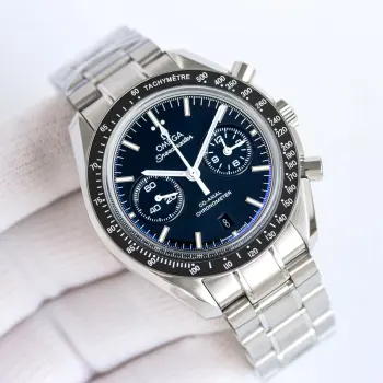 asJ出品 TVS  TVS 欧米茄 OMEGA OB2 超霸系列同轴计时腕表 型号 311.30.44.51.01.002TVS自主研发9300型至臻天文台双T机芯 3点盘为 12小时 和 60分钟 累积计时盘 所有功能及外观与原版一致 TVS匠心之作振频 28800每小时振荡次数动力储存 60小时精钢表壳表带 弧拱形双面防反光抗磨损玻璃 S1精致推荐男士多功能机械腕表 立即抢购