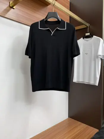 新款男士高端翻领针织短袖PoloT恤衫