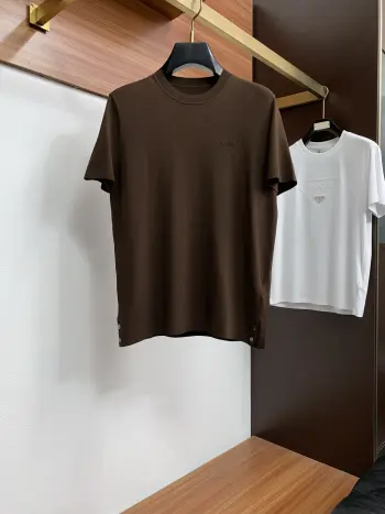 新款男士高端简约圆领针织短袖T恤衫