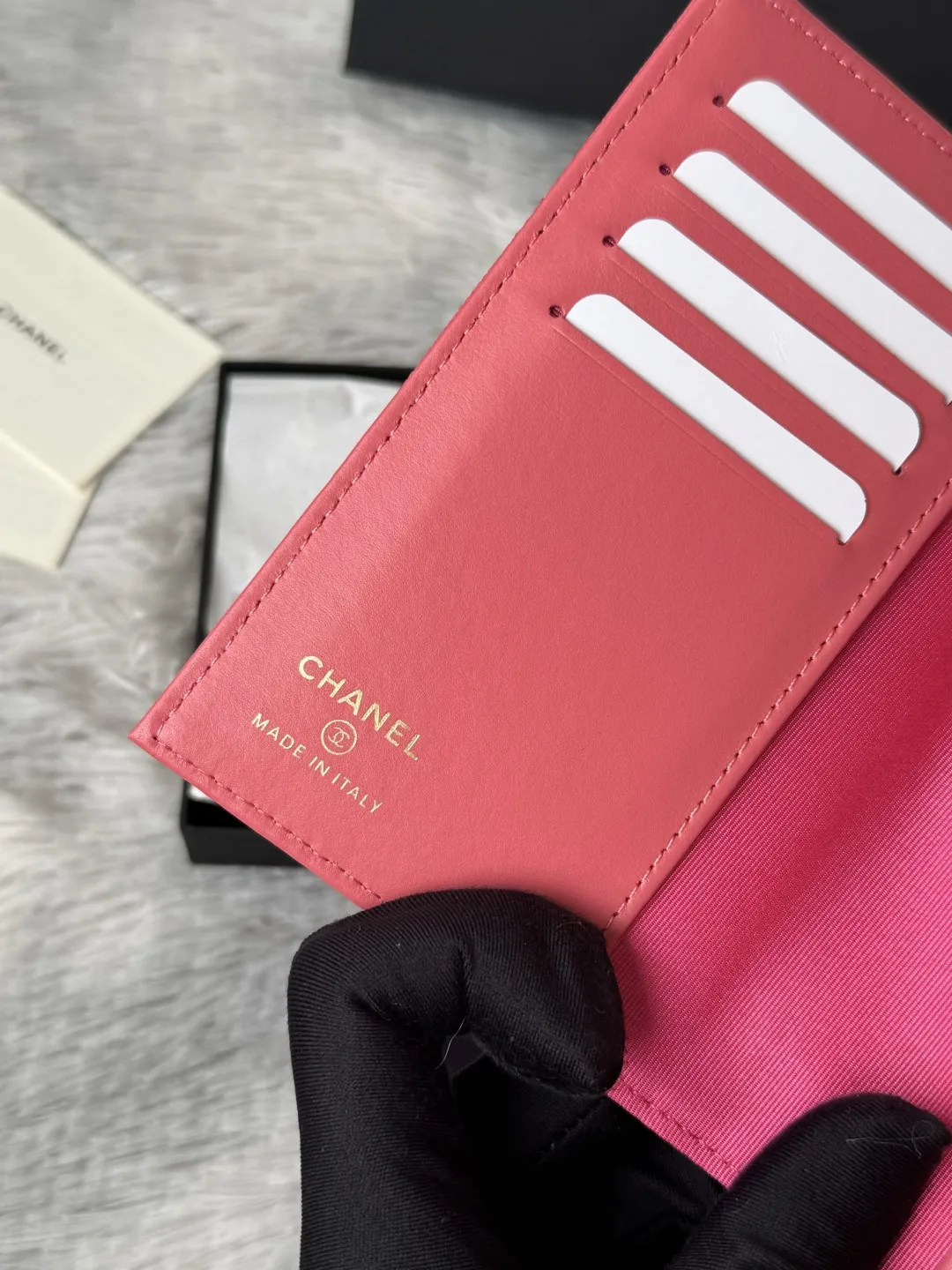 Chanel AP3197 Imported Lambskin Passport Holder Wallet - Detail view 8