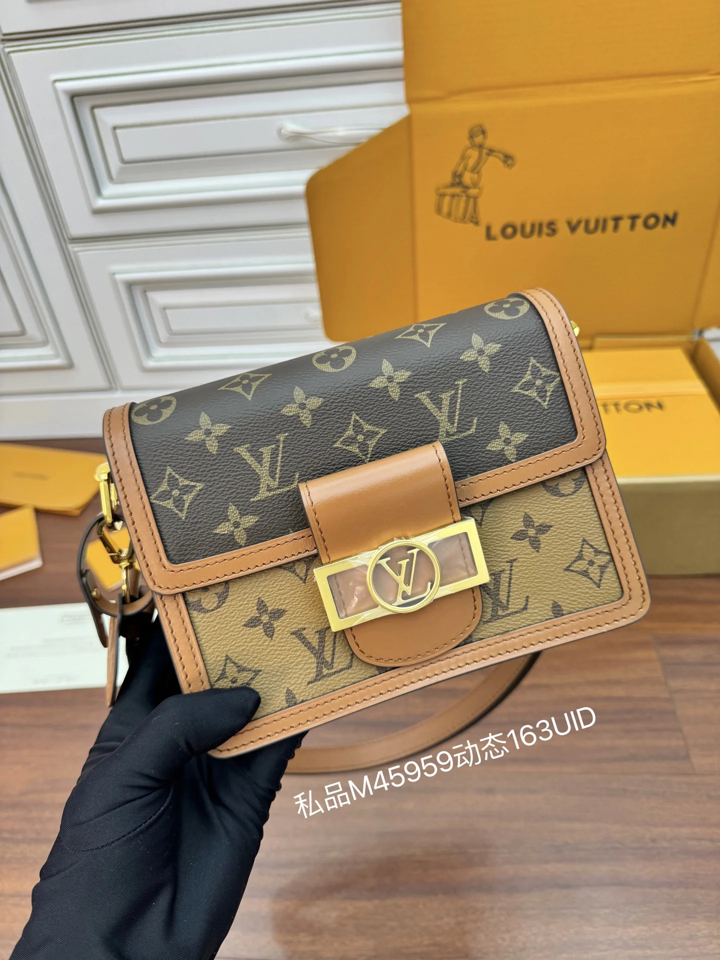 LVM45959 意大利A级皮手袋 女士斜挎包 - 细节图 2