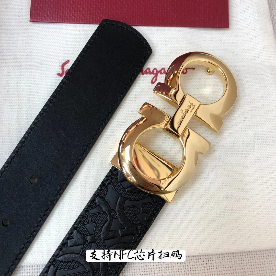 原单菲拉格慕皮带|高仿菲拉格慕皮带|精仿菲拉格慕皮带|一比一菲拉格慕皮带菲拉  宽度3.5cm 双面头层牛皮带身 正面压花工艺 背面平纹 可双面使用 经典尾夹铜扣 长短可以自己剪裁