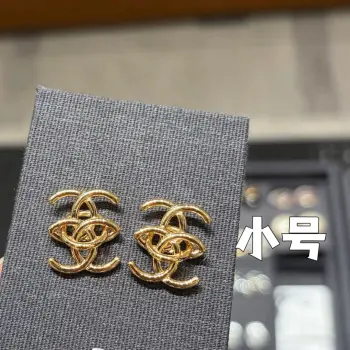 216958  香小号连体金c耳钉  耳钉