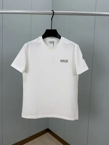 春夏格纹标签印花短袖T恤 男士T恤