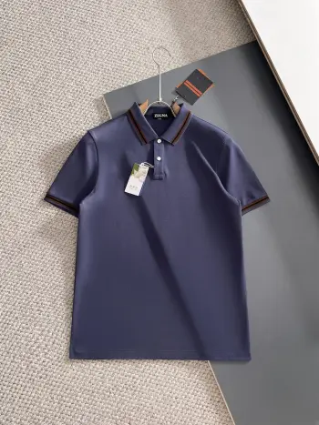 桑蚕丝男士经典款短袖polo衫  男士polo衫