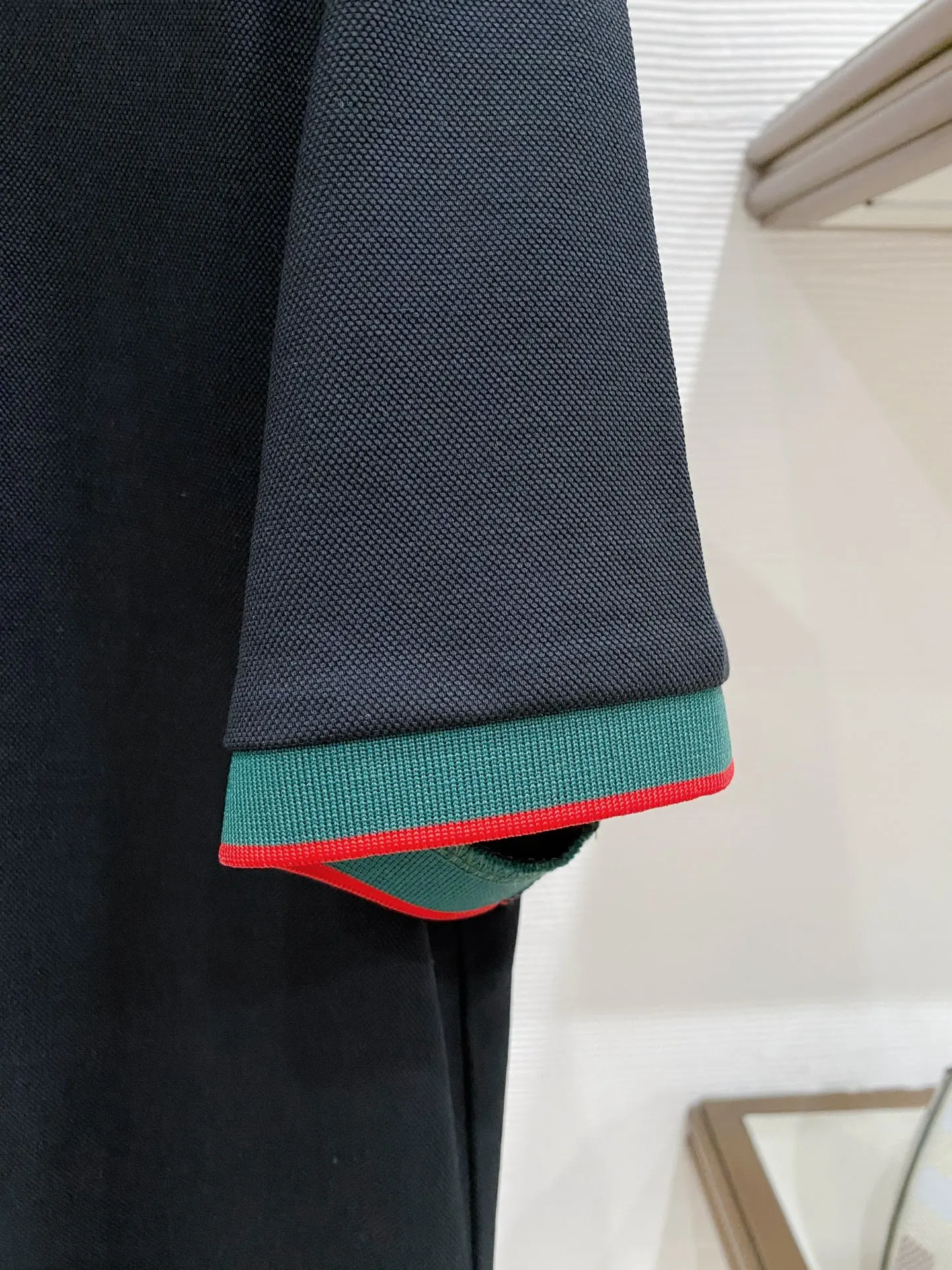 Gucci Spring and summer new men s premium knitted short-sleeve polo men s T-shirt - Detail view 13
