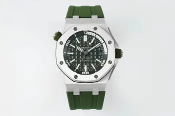 SJ出品 IPF打造经典——AP 爱彼 15710 IP 潜水之王 3120一体机芯 打造内在外在最强复刻1.表壳采用多次打磨 只为了棱角数据吻合 材质触摸感觉一致 2.最强机芯夹板打磨 特调色18K玫瑰金自动托颜色 3.最人性化的可松动头粒缓冲区域 确保吻合原装设计 4.最立体和最工整的盘面 饼干纹理 保证和正品一模一样 5.最持久的夜光和对的最齐的内应刻度最主要的机芯 采用一体AP.CAL.3120机芯 功能稳定 动力储存原装一致的41小时 外观一致 潜水之王 重新归来 S1精致推荐男士机械腕表