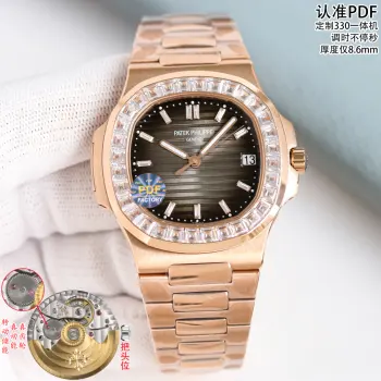 PDF Factory最新款镶砖VIP特殊限量版来袭 百达翡丽PATEK PHILIPPE运动优雅5711/5723系列新款腕表尺寸 40mm×8.6mm机芯 独家定制Cal26.330sc一体机 调时不止秒 同步官方整表均采用316L精钢CNC精雕加工表壳圈口镶嵌30颗大T砖 红宝石 蓝宝石 祖母绿八星八箭顶级火彩水砖及表盘镶嵌12颗八星八箭顶级火彩水砖PDF Factory 邀您共鉴极致奢华的顶级鹦鹉螺 让您佩戴尽显王者风范