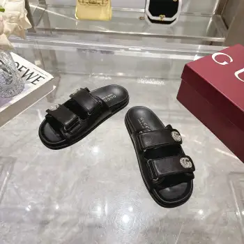 Sheepskin lined double G rubber shoes women s slippers