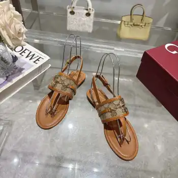 夹趾绒面凉鞋  女士凉鞋