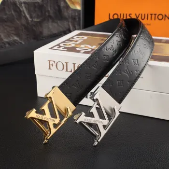 LV 男士自动带全套包装 进口头层牛皮带身 搭配纯钢自动精品钢扣 宽度 3.5cm