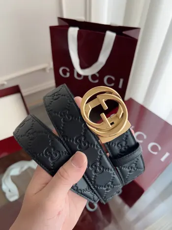 古驰 男士自动带全套包装 进口头层牛皮带身 搭配纯钢自动精品钢扣 宽度 3.5cm