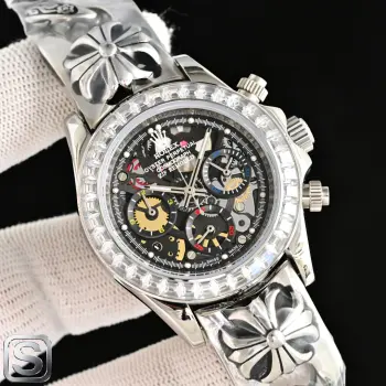 太阳出品出品 普通带 克罗心带 劳力士ROLEX X43 迪通拿镂空系列 316L精钢表壳 尺寸43mm 矿物质镀膜玻璃耐磨 超强夜光 日本多功能计时 石英机芯 进口橡胶表带 原装扣 爱不释手的劳力士迪通拿 品不完的一劳永逸 太阳出品精致推荐男士多功能石英腕表