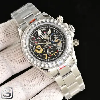 太阳出品出品 普通带 克罗心带 劳力士ROLEX X43 迪通拿镂空系列 316L精钢表壳 尺寸43mm 矿物质镀膜玻璃耐磨 超强夜光 日本多功能计时 石英机芯 进口橡胶表带 原装扣 爱不释手的劳力士迪通拿 品不完的一劳永逸 太阳出品精致推荐男士多功能石英腕表