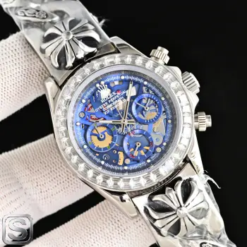 太阳出品出品 普通带 克罗心带 劳力士ROLEX X43 迪通拿镂空系列 316L精钢表壳 尺寸43mm 矿物质镀膜玻璃耐磨 超强夜光 日本多功能计时 石英机芯 进口橡胶表带 原装扣 爱不释手的劳力士迪通拿 品不完的一劳永逸 太阳出品精致推荐男士多功能石英腕表