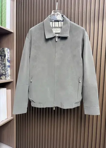 顶级PU皮革时尚翻领皮衣  男士皮衣