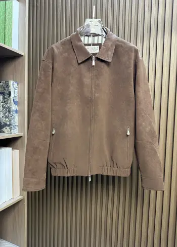 顶级PU皮革时尚翻领皮衣  男士皮衣