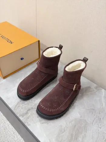 秋冬烫钻老花短筒雪地靴
