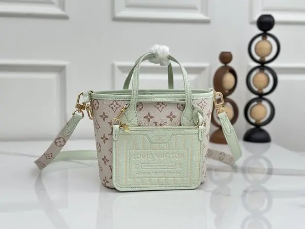 LVM2A465薄荷绿两用购物袋 Neverfull
